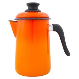 Bule_para_Caf_Esmaltado_Bico_Curto_1500_ml_Laranja_Ewel_220860