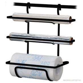 Suporte_para_Rolo_de_Papel_Toalha_Future_Preto_Fosco_1050901 Suporte_para_Rolo_de_Papel_Toalha_Future_Preto_Fosco_1050901