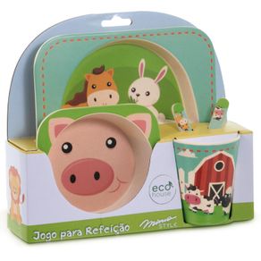 Conjunto_Refeio_Infantil_Eco_Friendly_Fazenda_Mimo_Style_5_Peas_1043081 Conjunto_Refeio_Infantil_Eco_Friendly_Fazenda_Mimo_Style_5_Peas_1043081